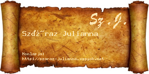 Száraz Julianna névjegykártya